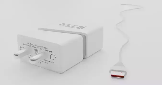 High-Quality USB Wall Charger 3D Model-BLENDER 3D model
