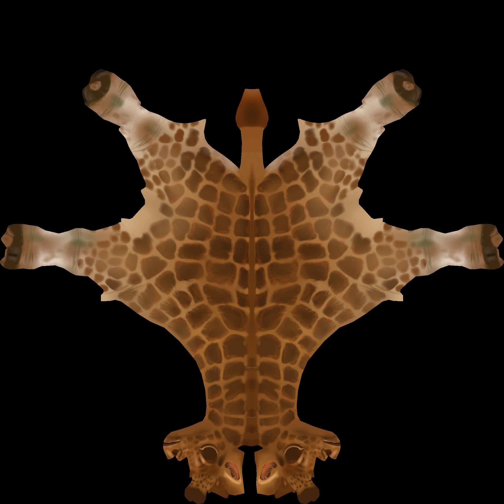 giraffe rig high-poly textured  3D model_10