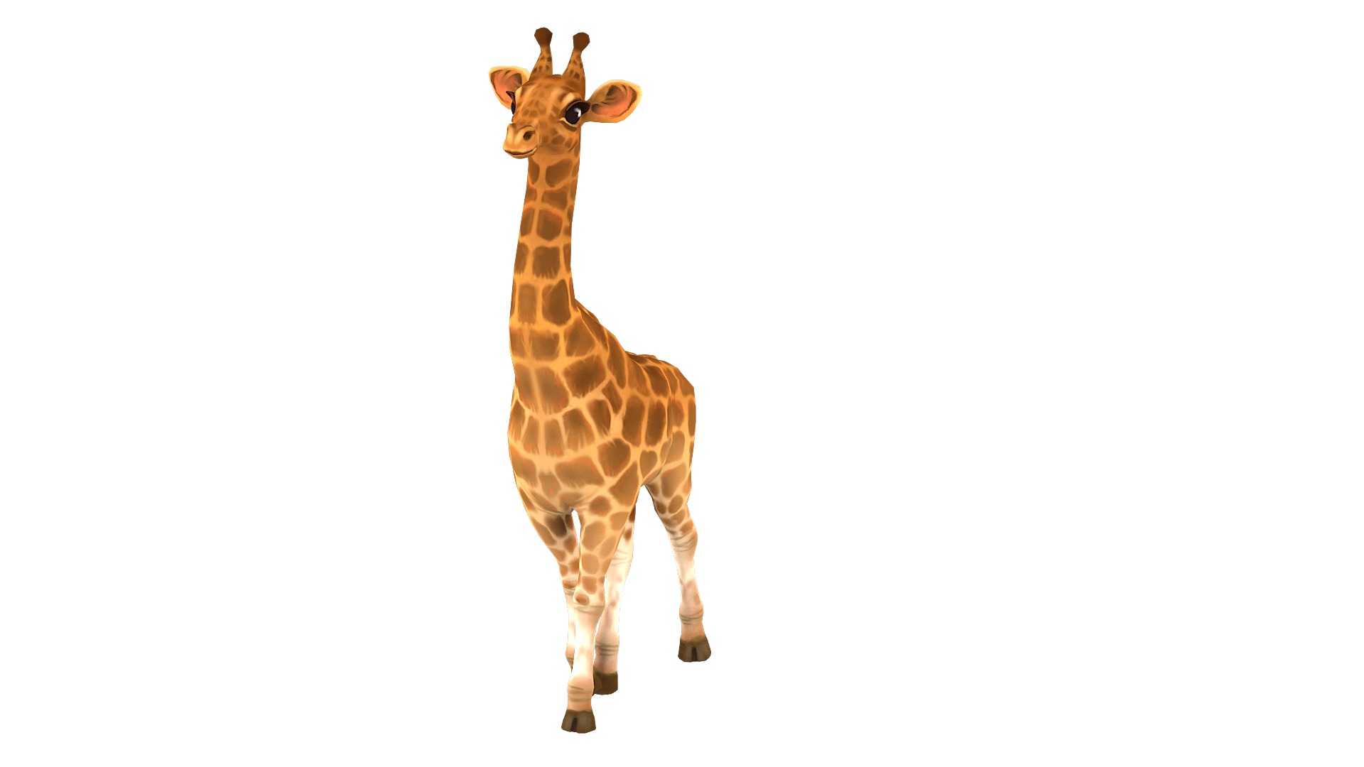giraffe rig high-poly textured  3D model_6