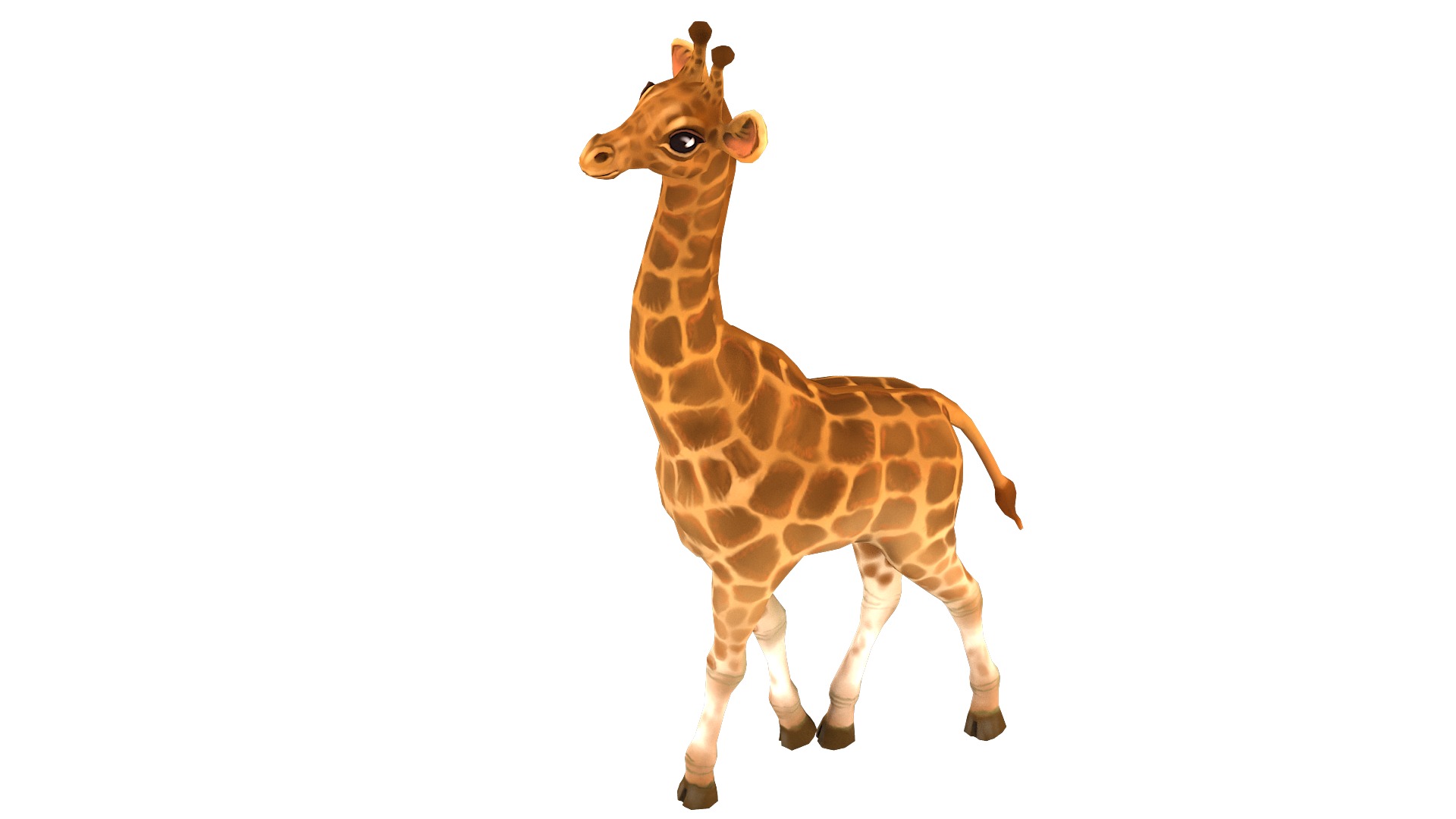 giraffe rig high-poly textured  3D model_5