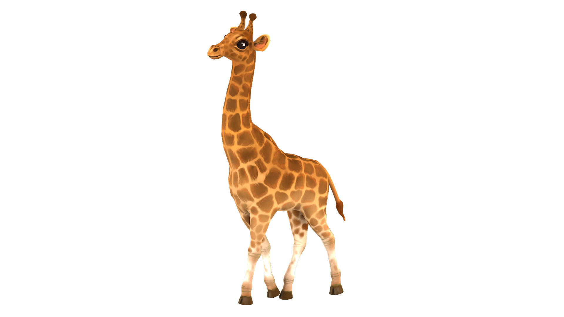 giraffe rig high-poly textured  3D model_8