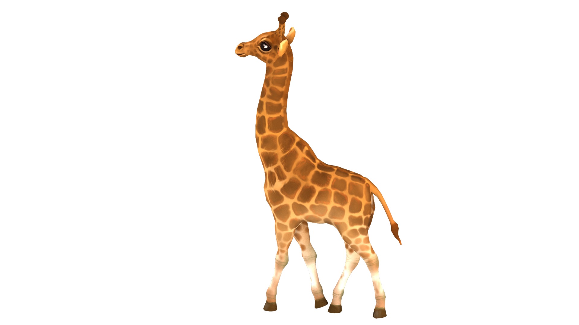 giraffe rig high-poly textured  3D model_4