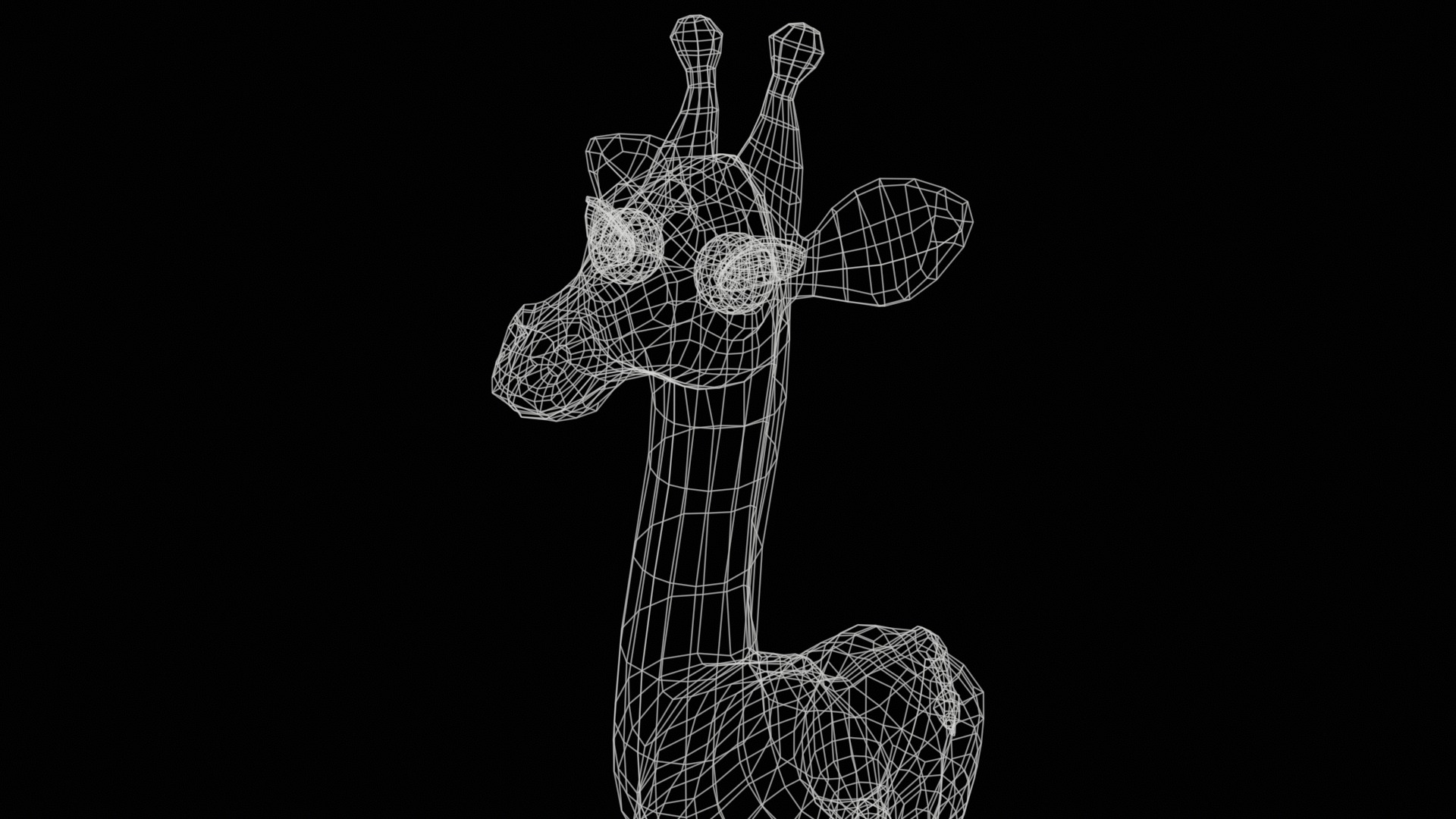 giraffe rig high-poly textured  3D model_22