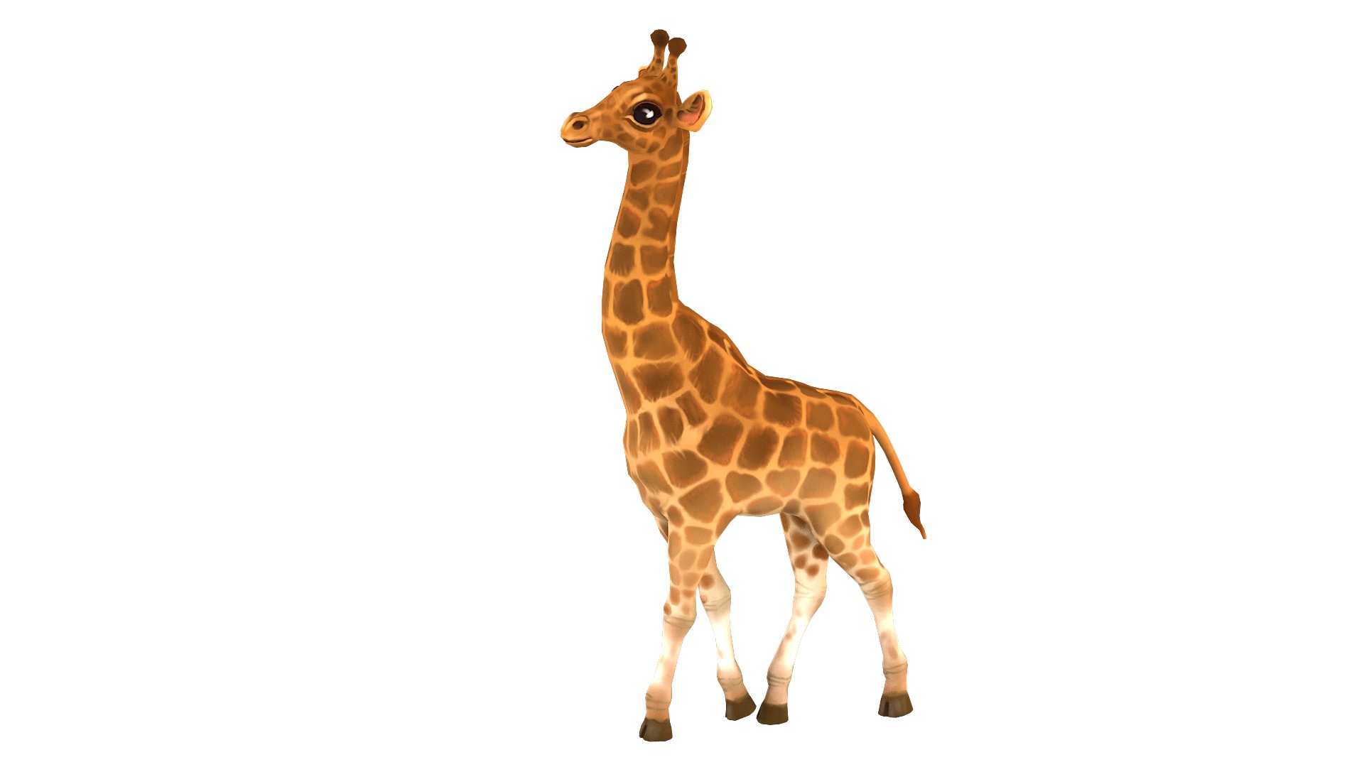 giraffe rig high-poly textured  3D model_3