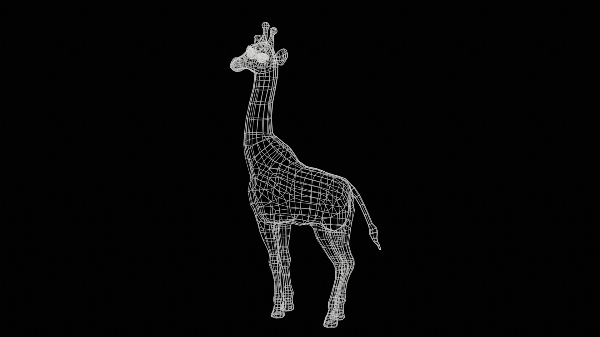 giraffe rig high-poly textured  3D model_20