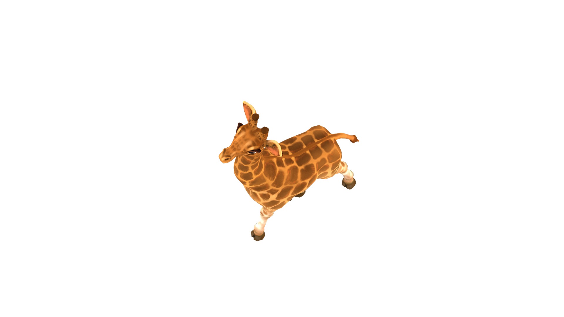 giraffe rig high-poly textured  3D model_9