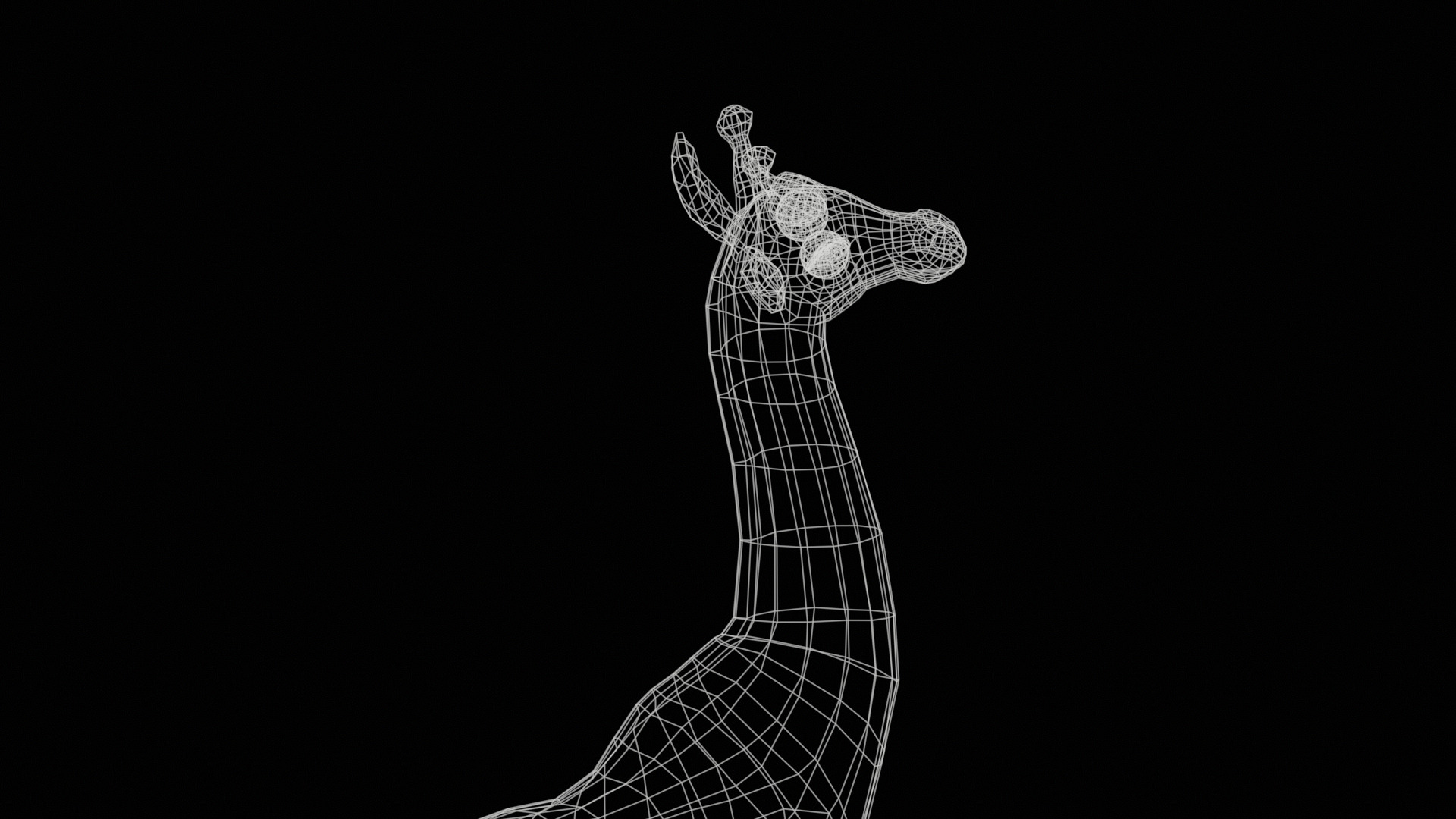 giraffe rig high-poly textured  3D model_23