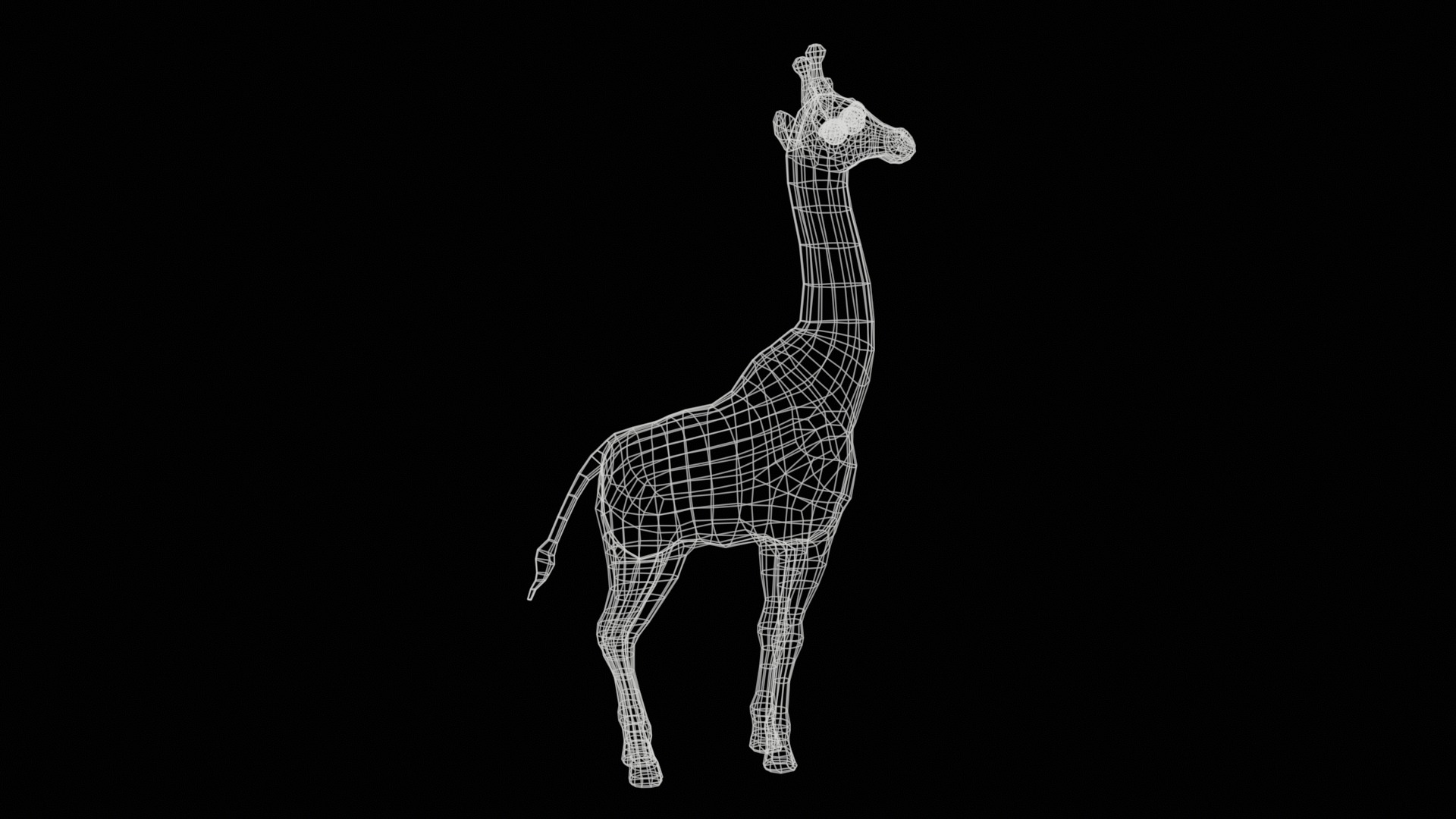 giraffe rig high-poly textured  3D model_18