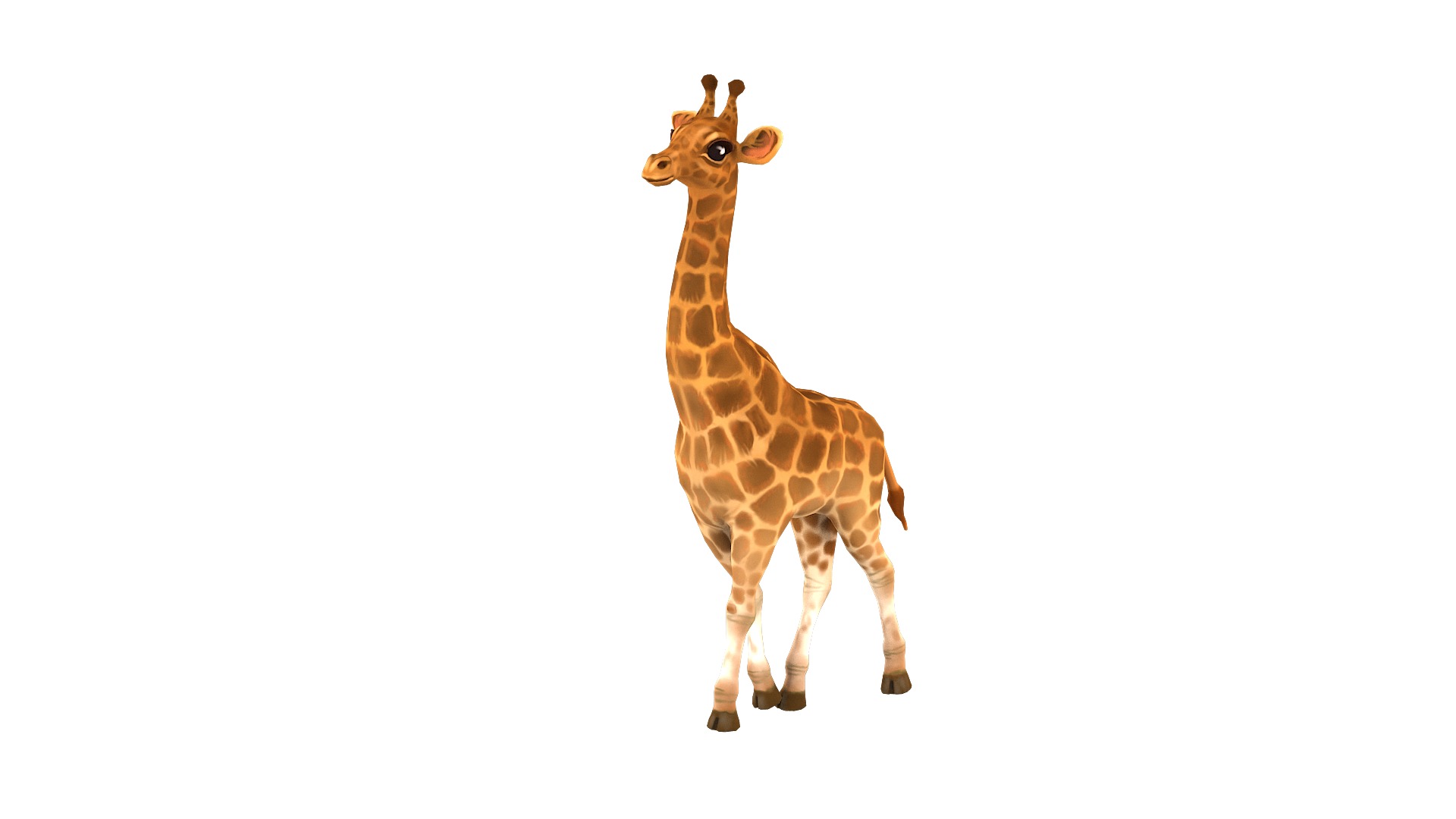 giraffe rig high-poly textured  3D model_2