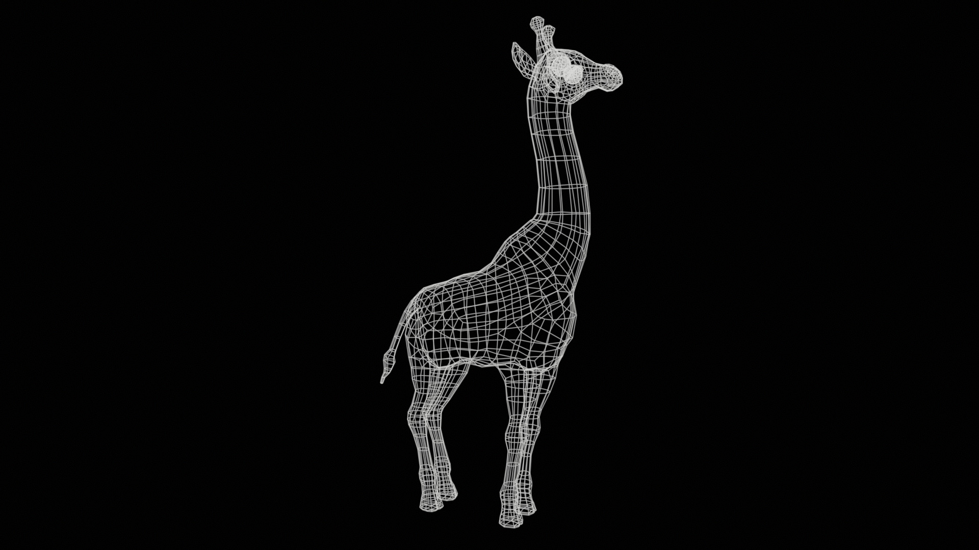 giraffe rig high-poly textured  3D model_17