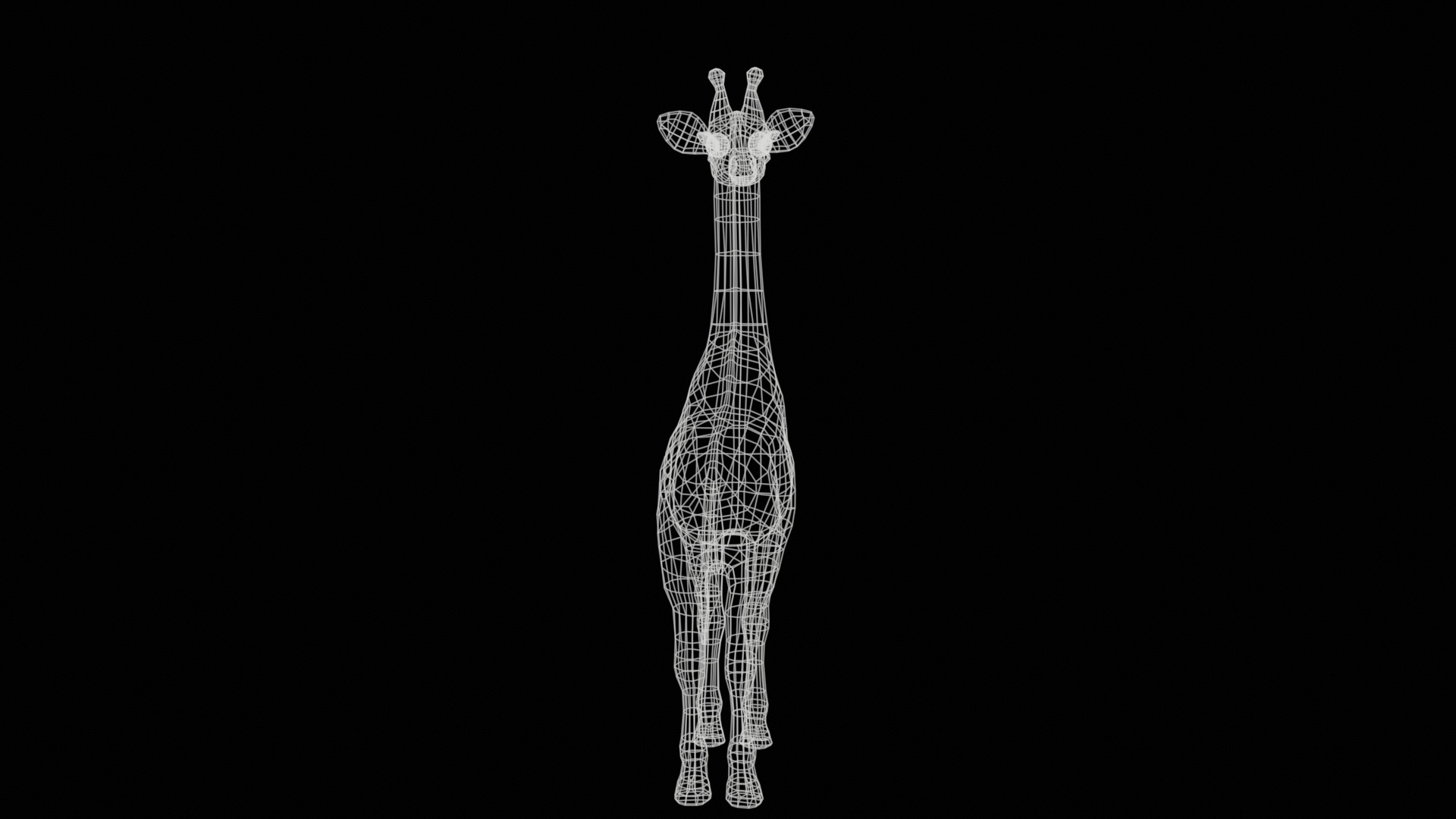 giraffe rig high-poly textured  3D model_19