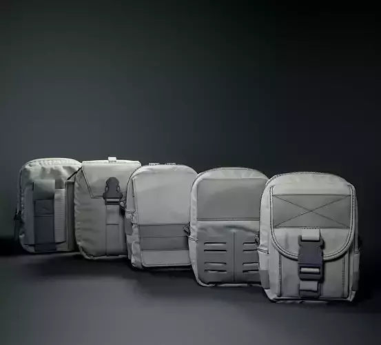 Pouches Pack 3D model