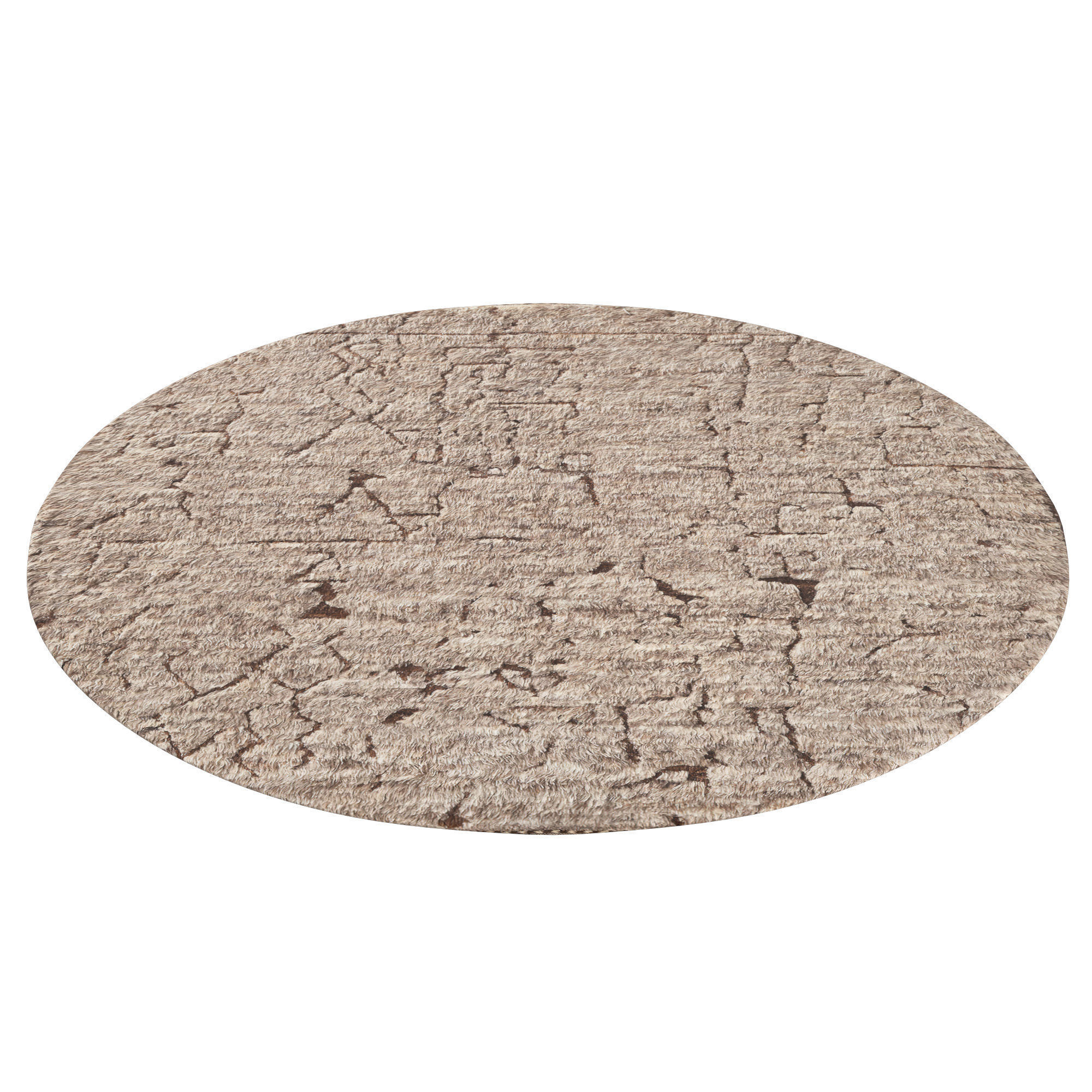 Egan Wool Rug round 3D model_2