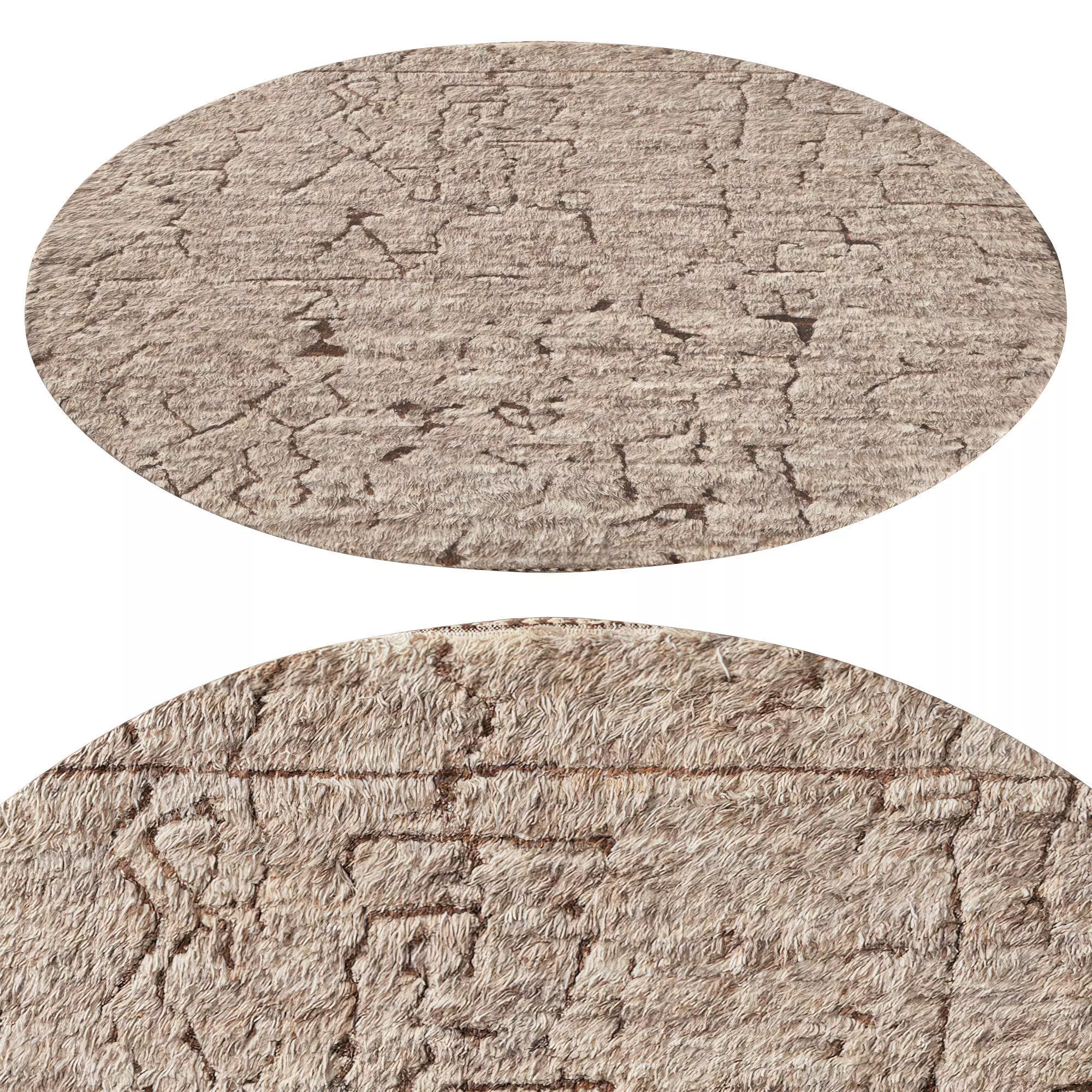 Egan Wool Rug round 3D model_0