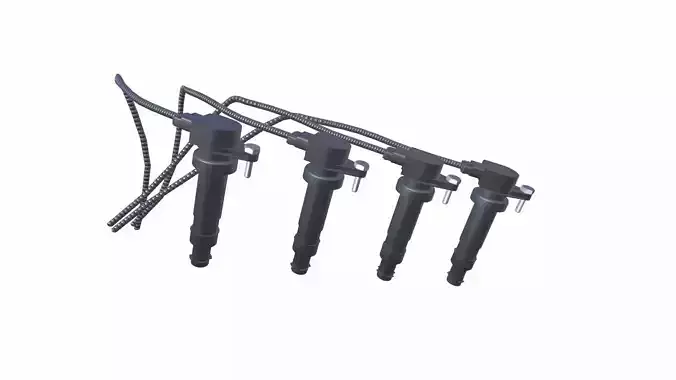 Ignition Coil Low-poly 3D model