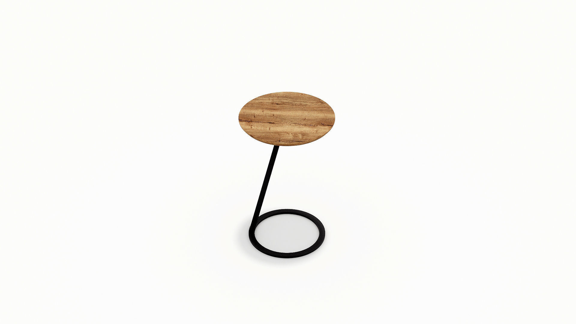 Minimalist 3D model of a sleek round side table 3D model_1