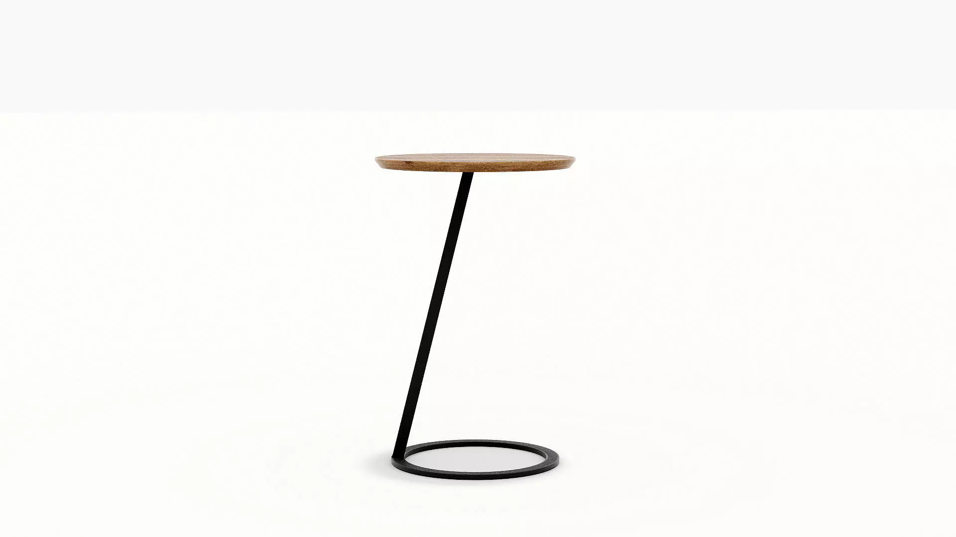 Minimalist 3D model of a sleek round side table 3D model_0