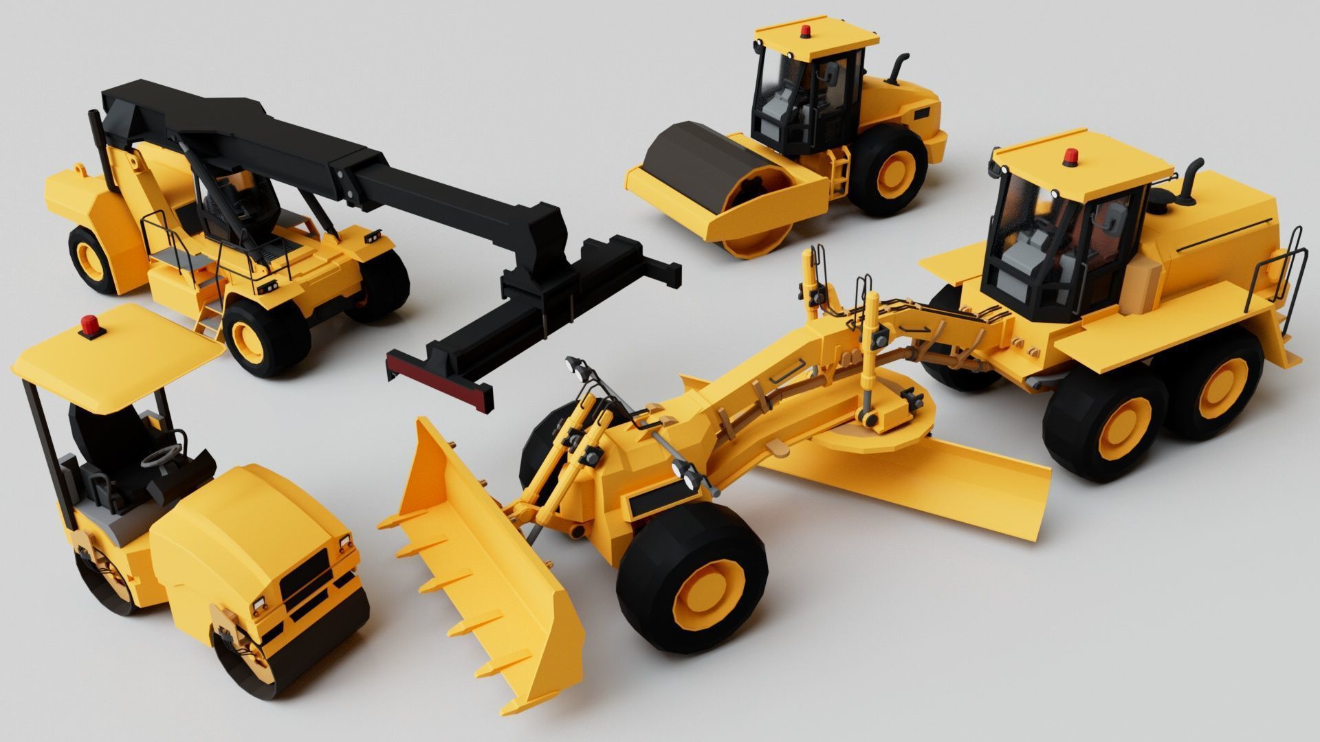 25 Heavy Industrial Machinery Transport Collection Pack 3D model_4