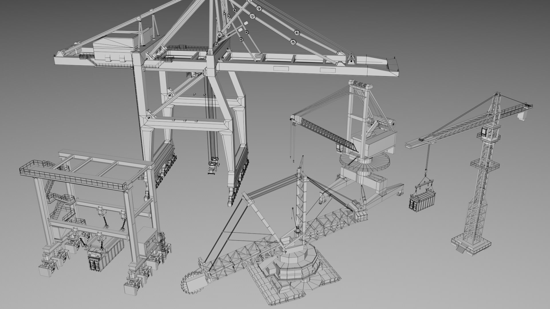 25 Heavy Industrial Machinery Transport Collection Pack 3D model_3