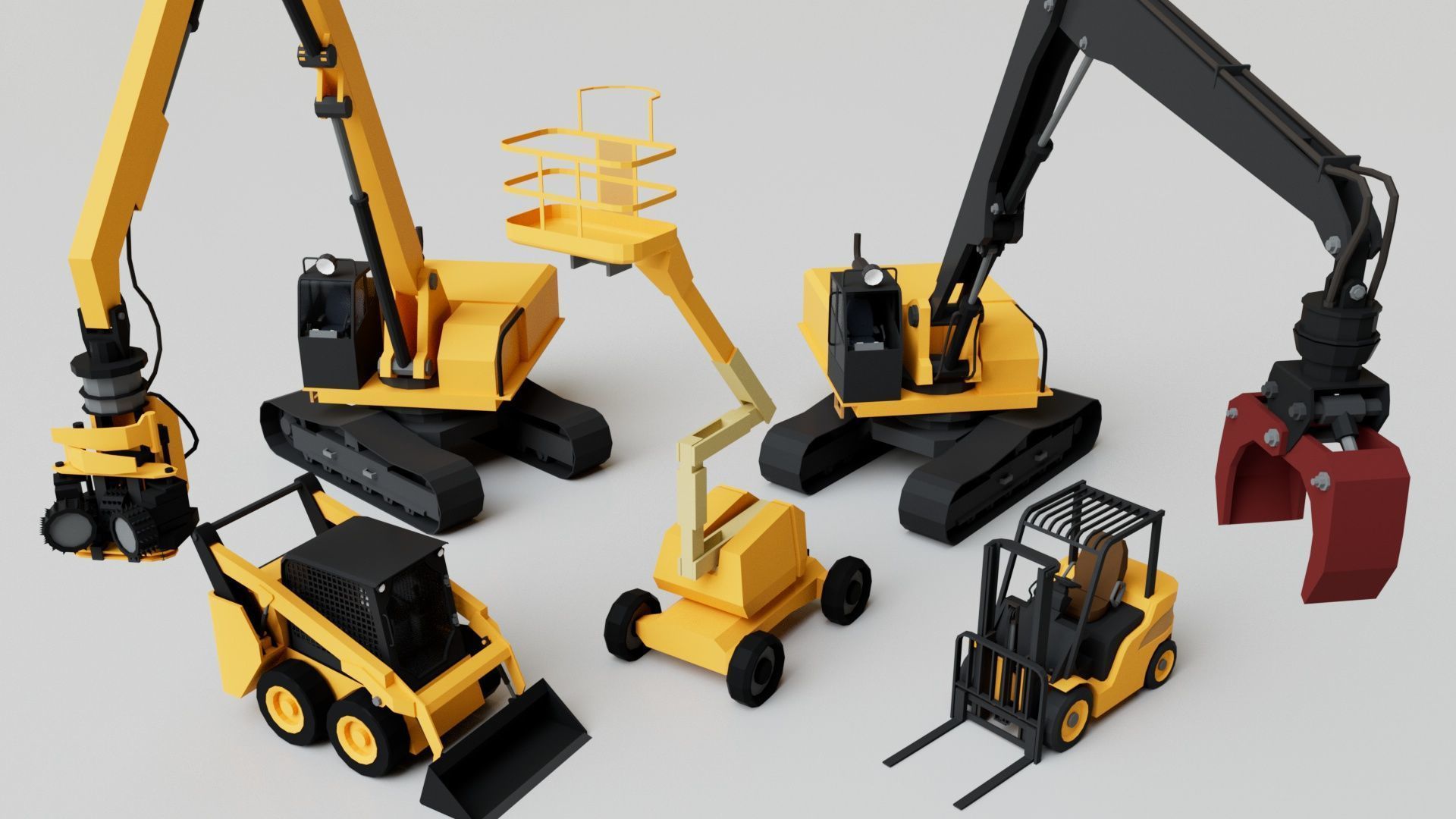 25 Heavy Industrial Machinery Transport Collection Pack 3D model_8