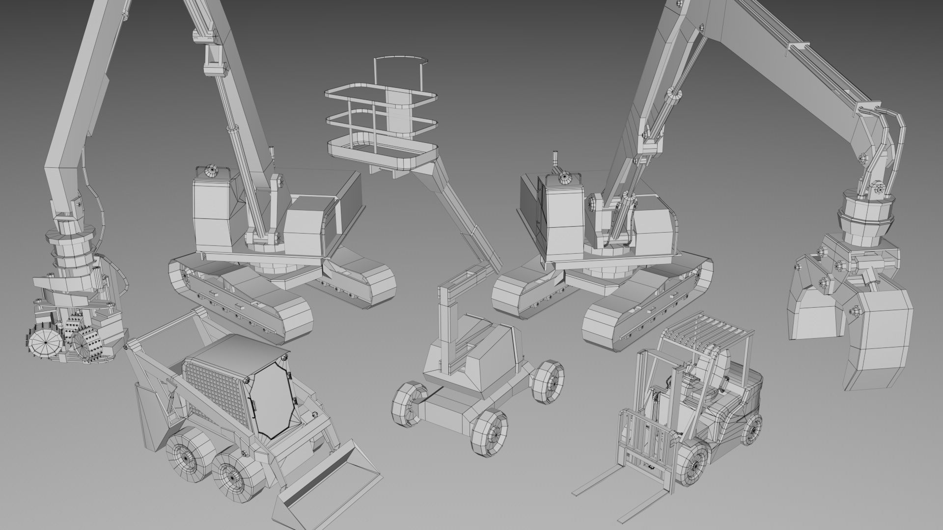 25 Heavy Industrial Machinery Transport Collection Pack 3D model_9