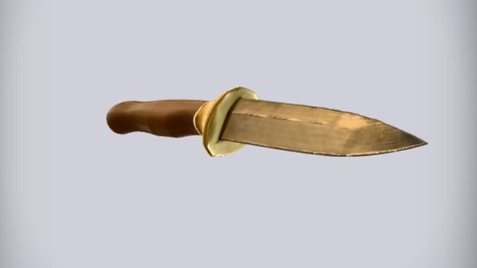 wooden handled knife  3D model