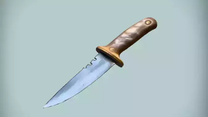 wood handled survival knife