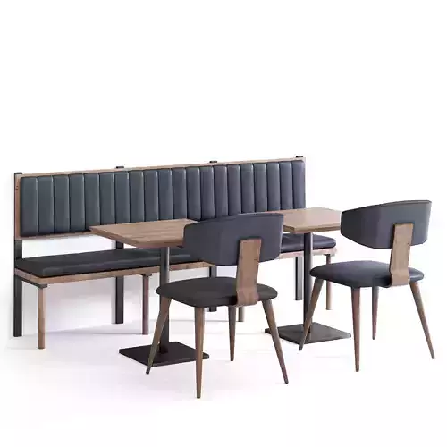  Cafe Seating Area 2 3D model
