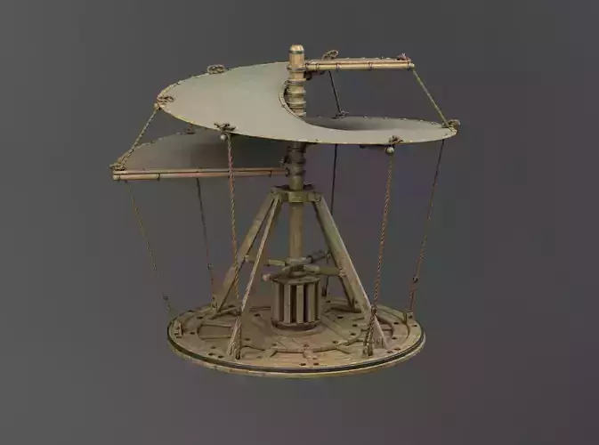 Da Vinci helicopter 3D model