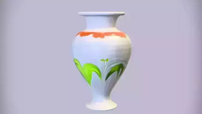 decorative vase with floral design