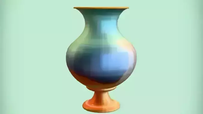 Decorative multicolored vase