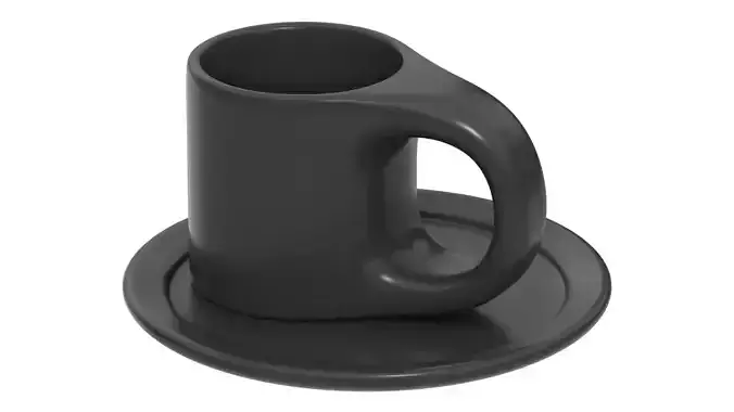 Coffee Mug With Plate 3D model