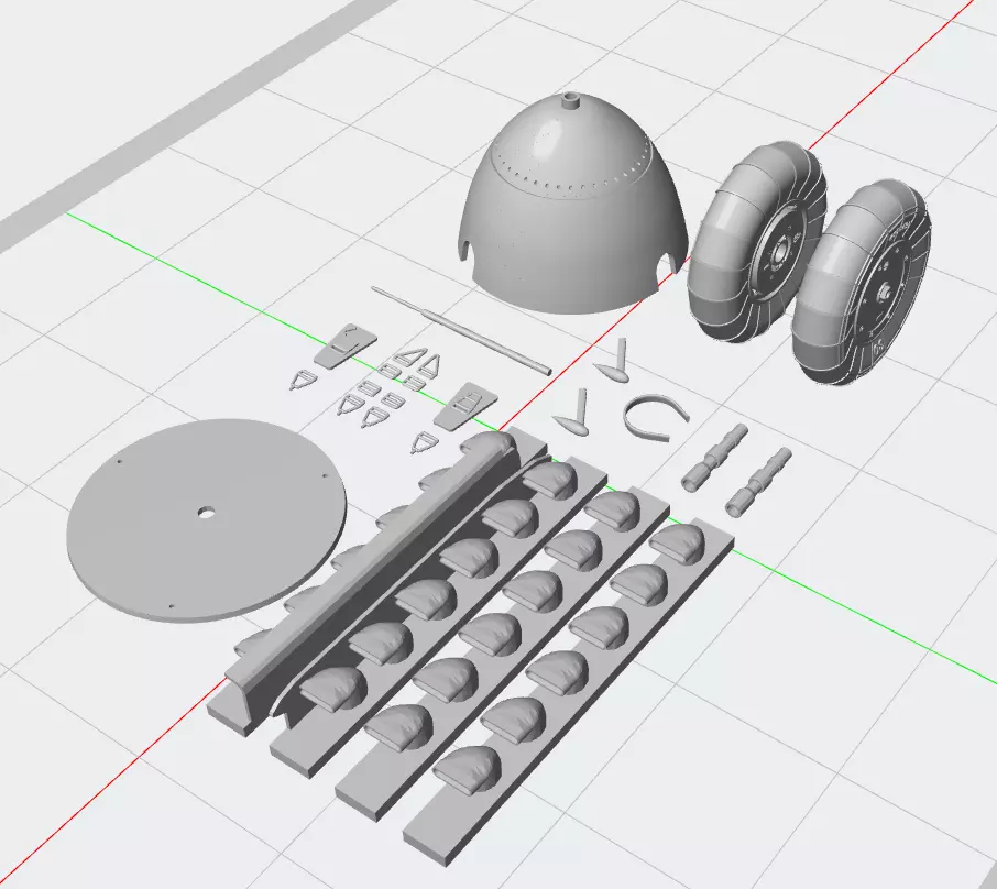 Messerschmitt BF-109 detail set 3D print model_0