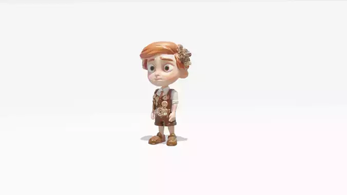 a toy robot boy 3D model