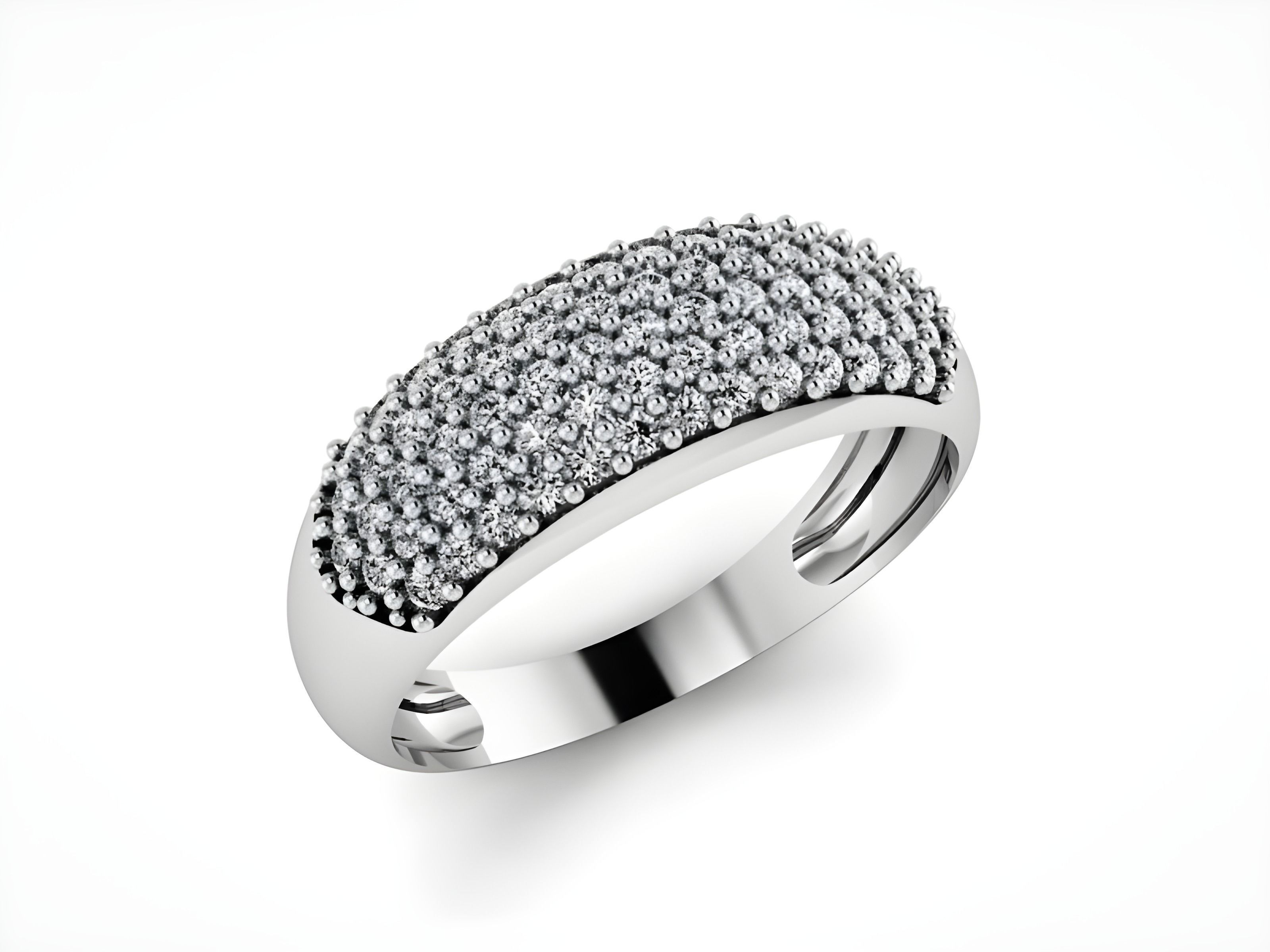 Diamond Band Ring 3D print model_2