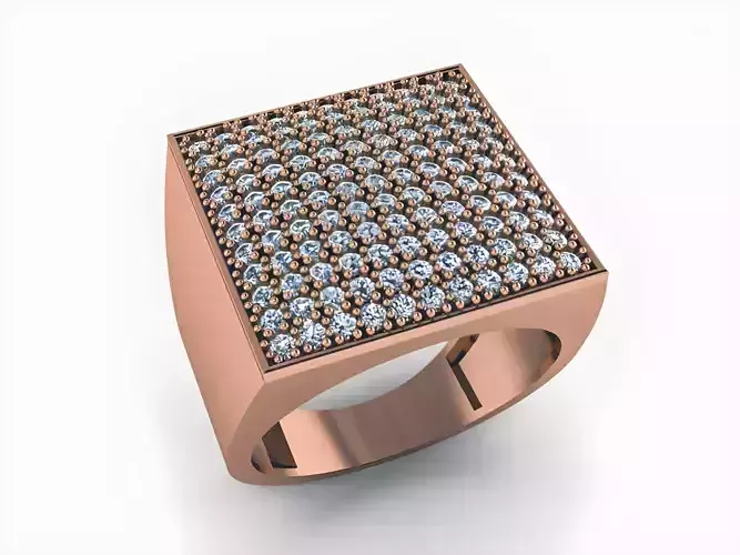 Diamond Head Mens Ring