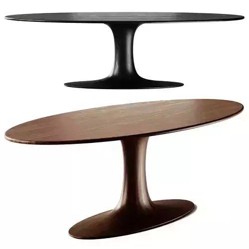 Zeitraum Turntable Oval Dining Table