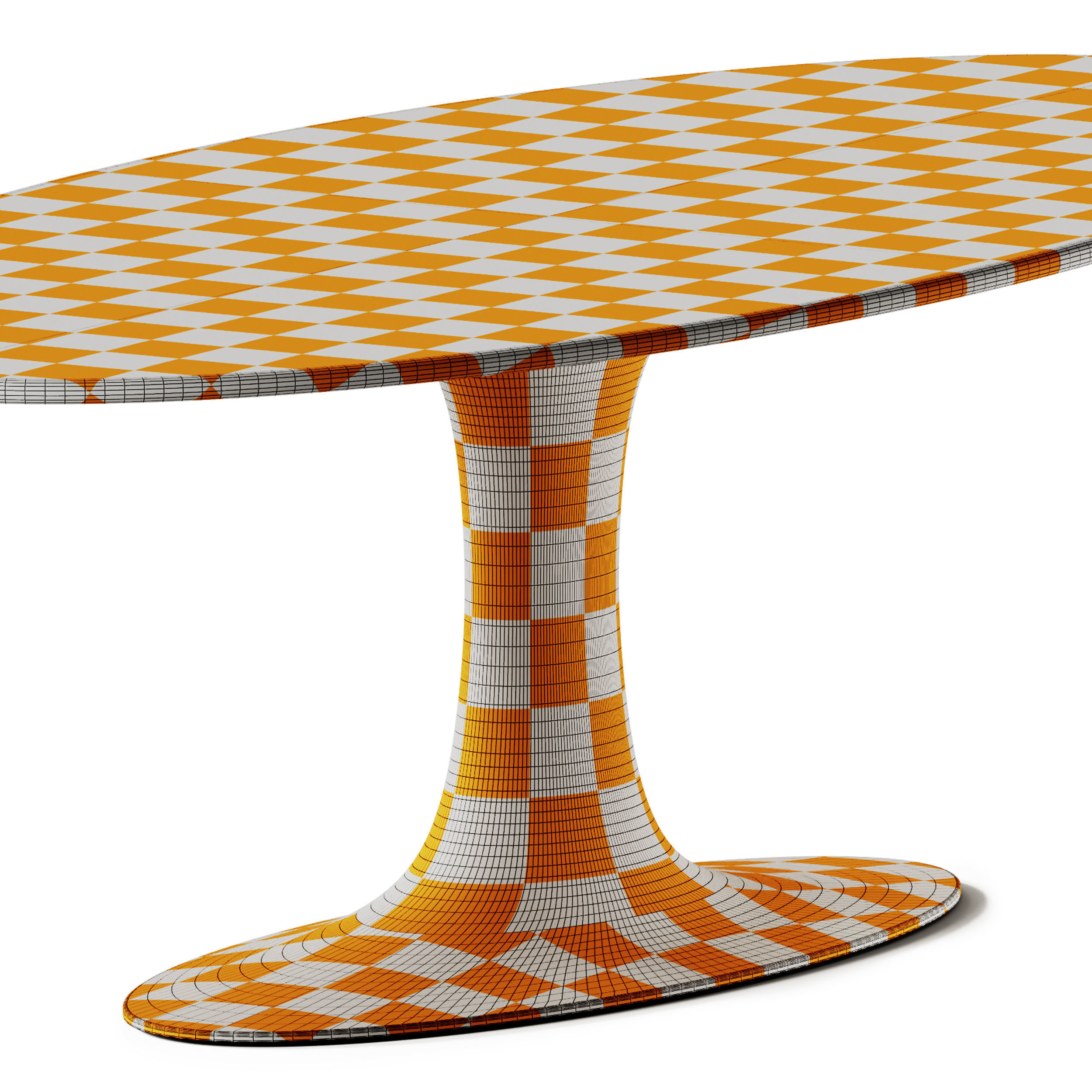 Zeitraum Turntable Oval Dining Table 3D model_6