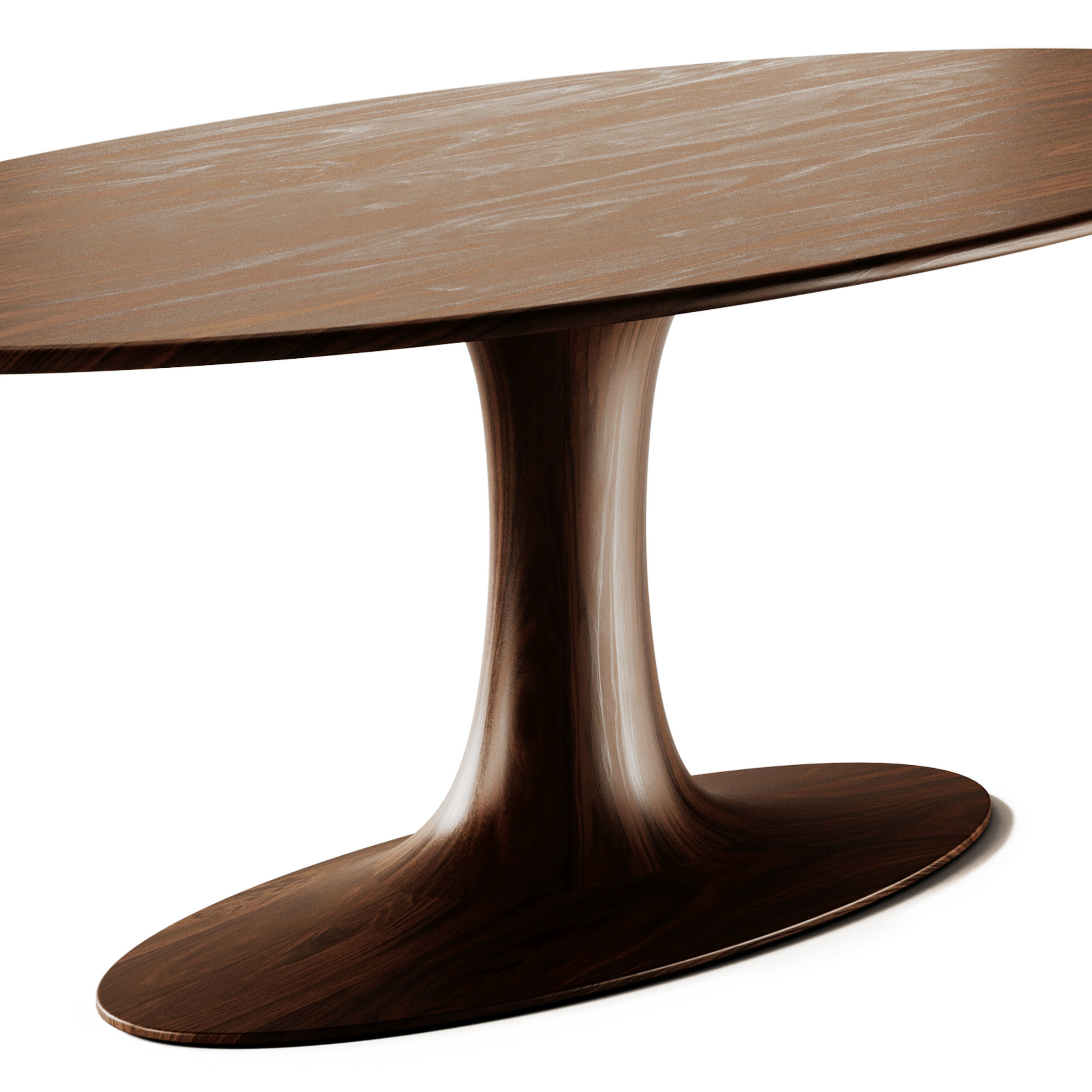 Zeitraum Turntable Oval Dining Table 3D model_3