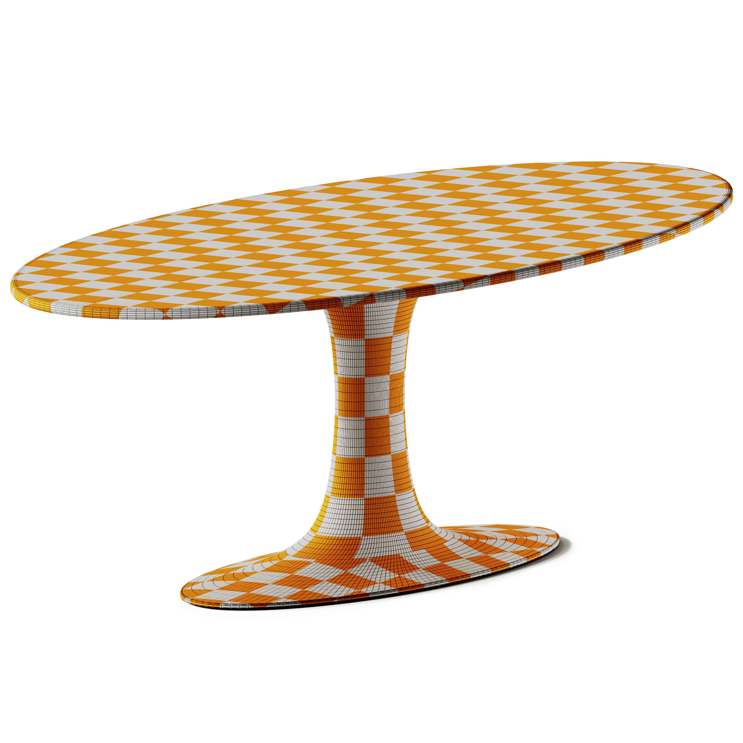 Zeitraum Turntable Oval Dining Table 3D model_5