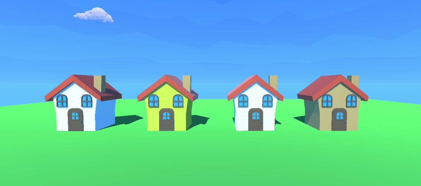 Cartoon house Low-poly 3D model_1