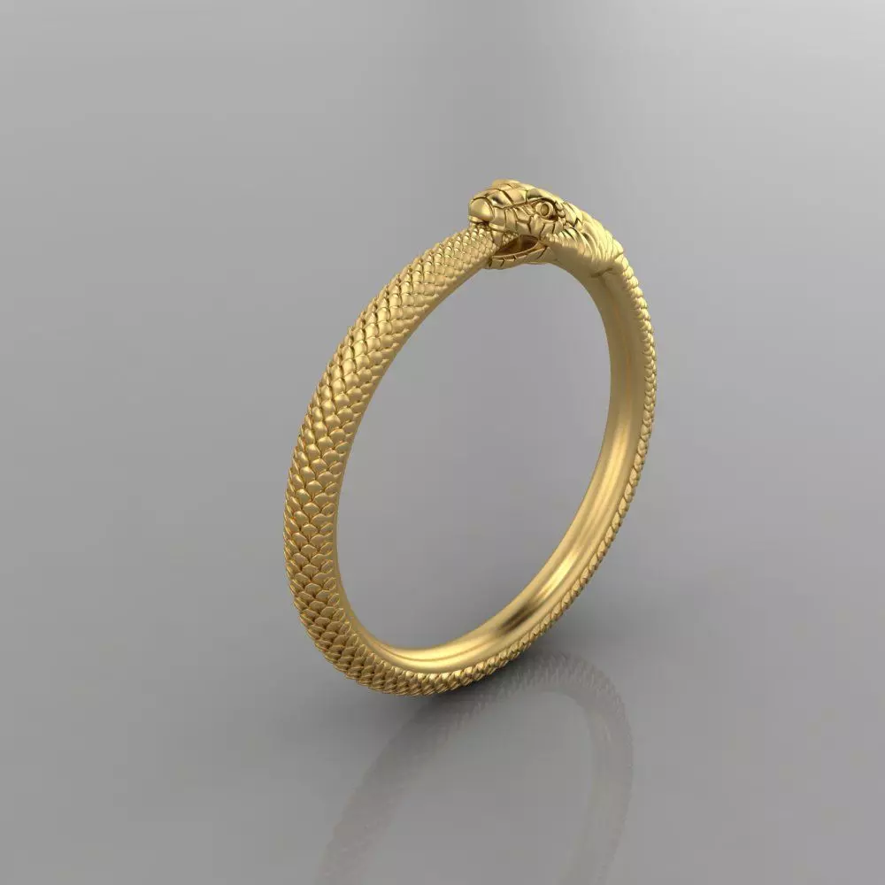 Snake ring 3D print model_0