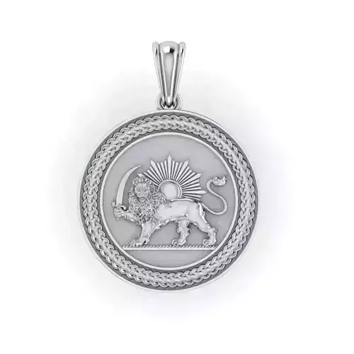 Iranian Persian Shir Khorshid Lion Sun Pahlavi 3D print model