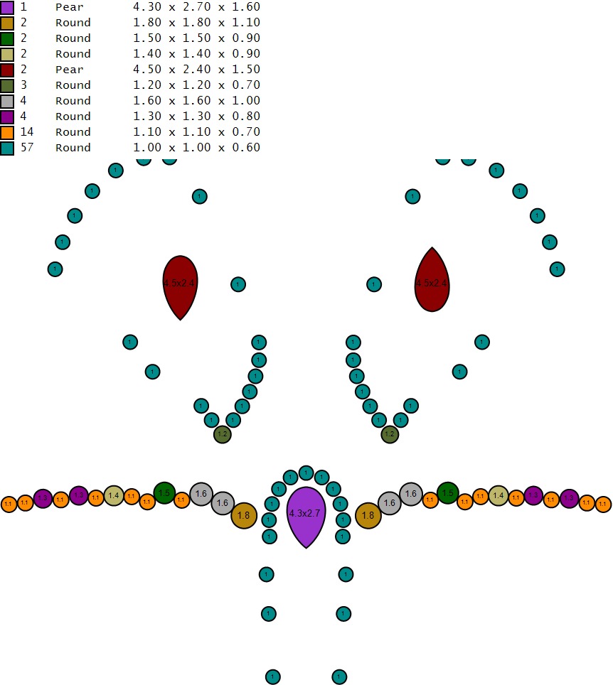Messika Fiery collection earring and ring 3D print model_14