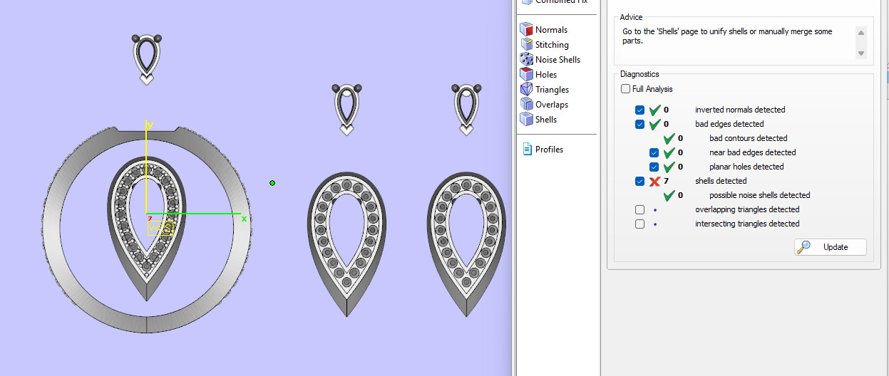 Messika Fiery collection earring and ring 3D print model_13