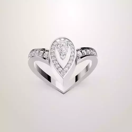 Messika Fiery collection earring and ring 3D print model Messika Fiery collection earring and ring 3D print model