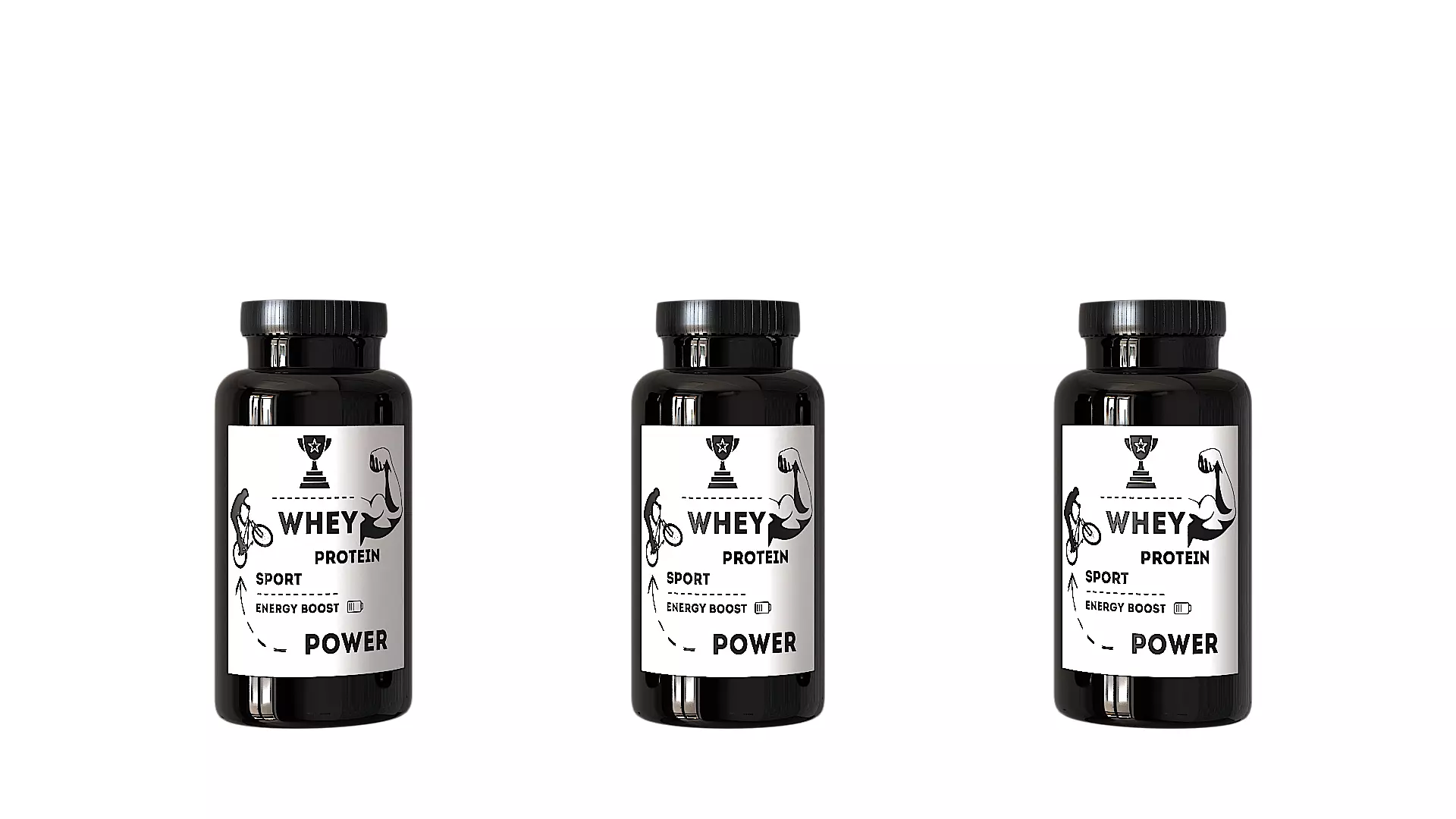 Whey protein 3D model