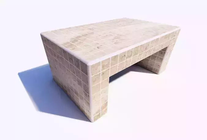 travertine coffee table