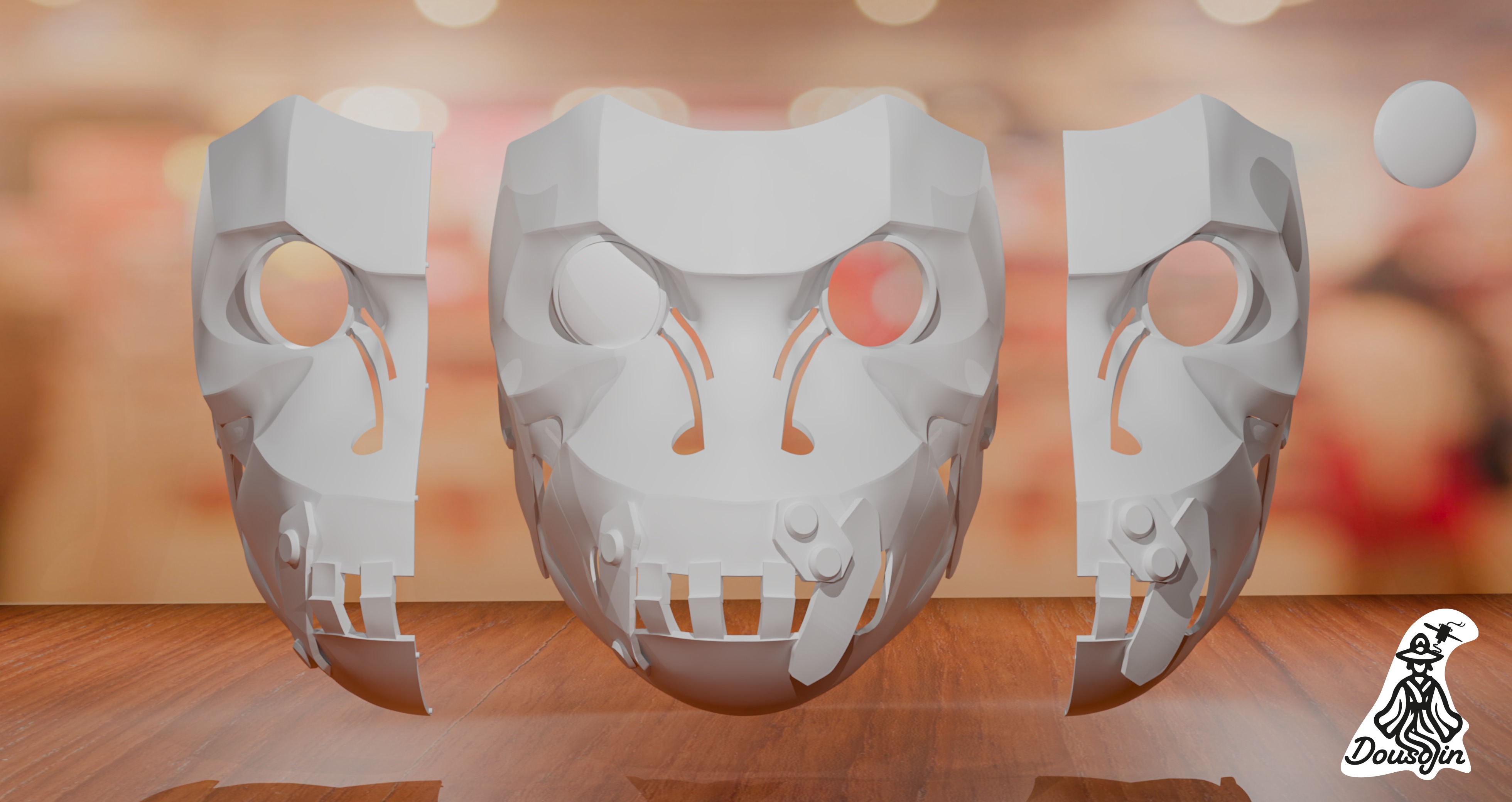 Arcane Cosplay mask Guardian Primal Firelight 3D print model_3
