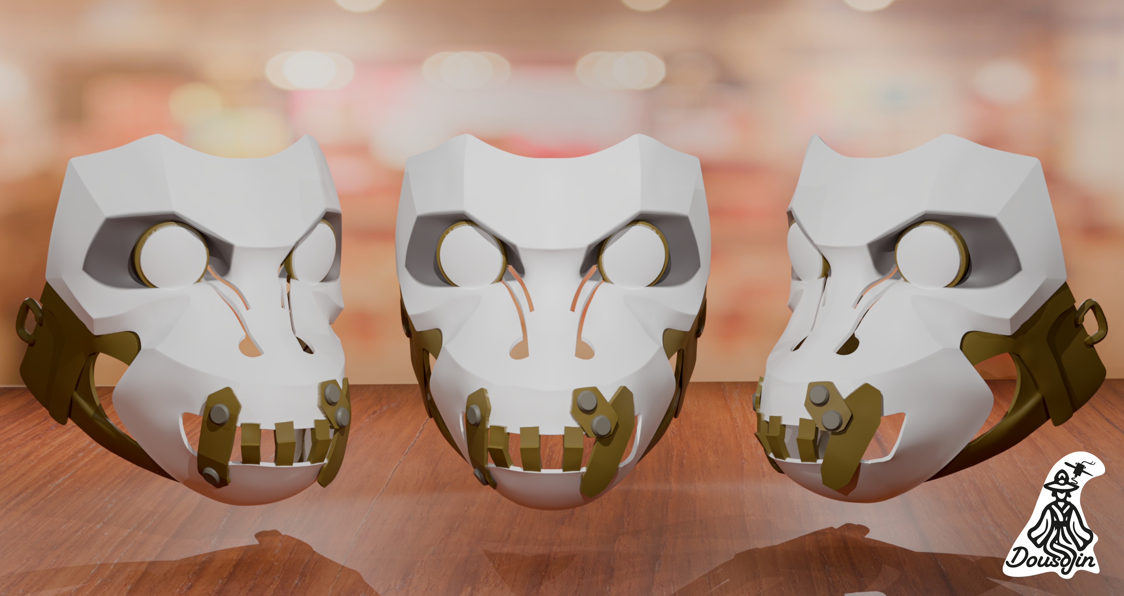 Arcane Cosplay mask Guardian Primal Firelight 3D print model_1